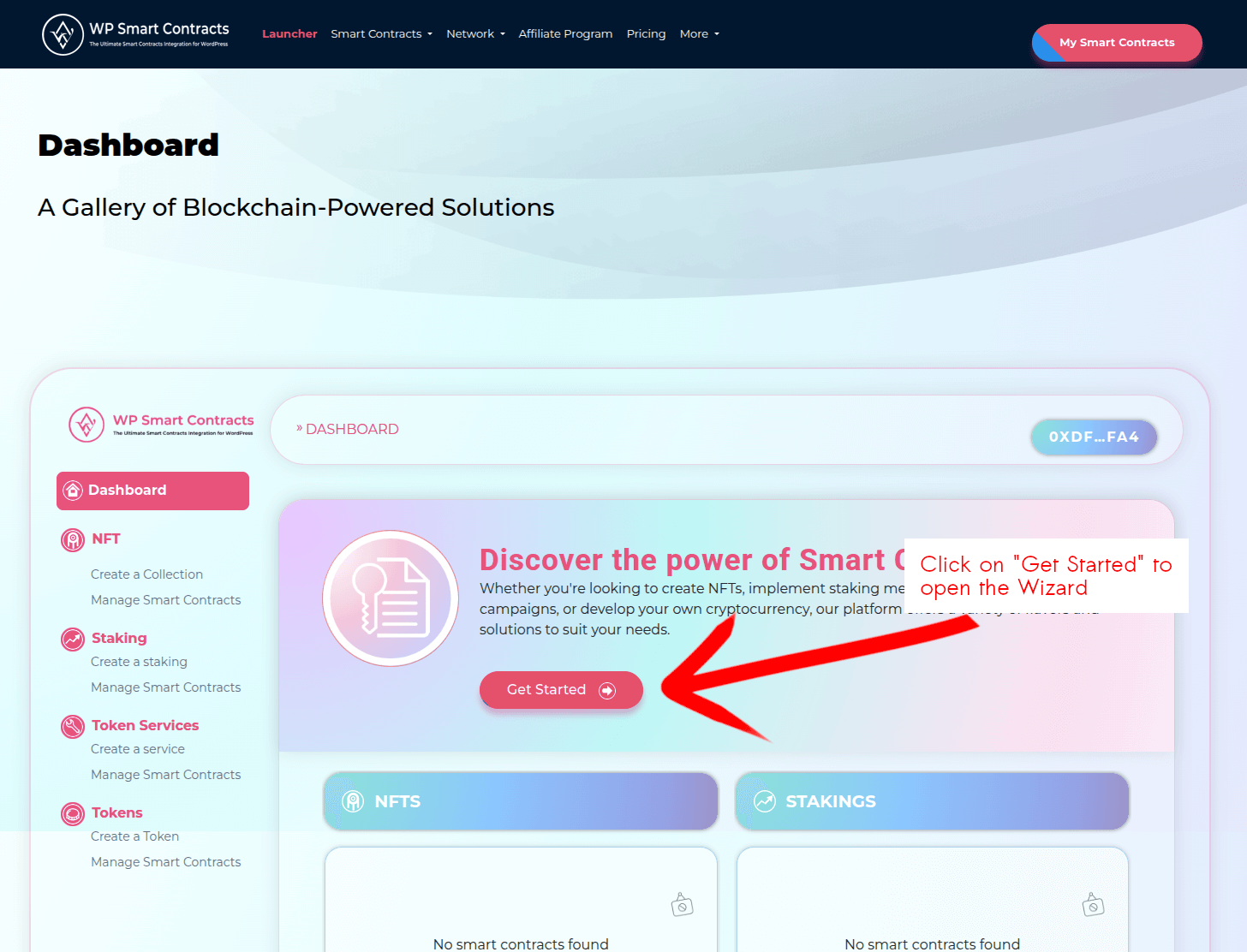 Logged in dashboard